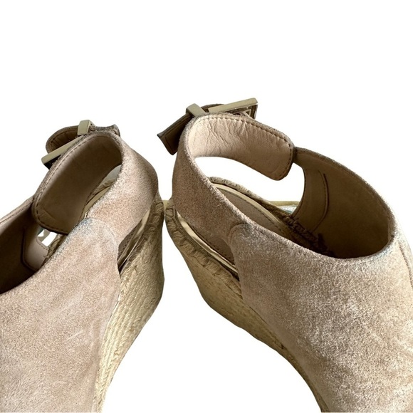 KENNETH COLE Suede Espadrille Peep-Toe Wedges - Picture 14 of 15